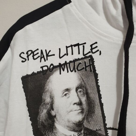 Rebel minds Mens Sz Small Malcolm x Martin luther king hoodie S/S white - Picture 4 of 10